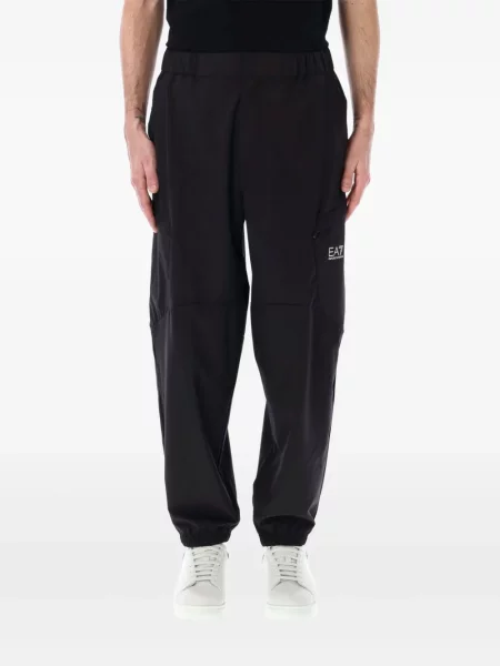 Pantaloni Ea7 Emporio Armani cu imagine alergare negru