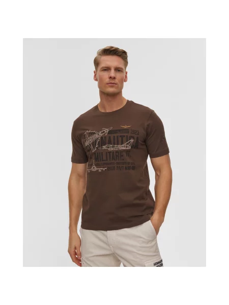 Koszulka Aeronautica Militare chestnut brown brązowa