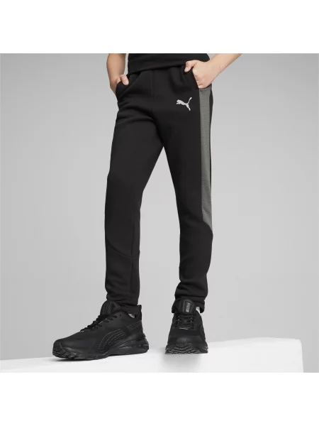 Młodzieżowe spodnie dresowe EVOSTRIPE PUMA Black czarne
