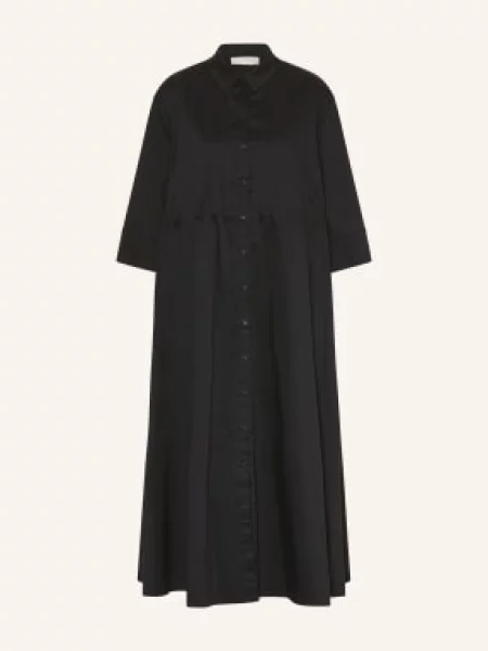 Catnoir Sukienka Koszulowa Z Rękawami schwarz czarna