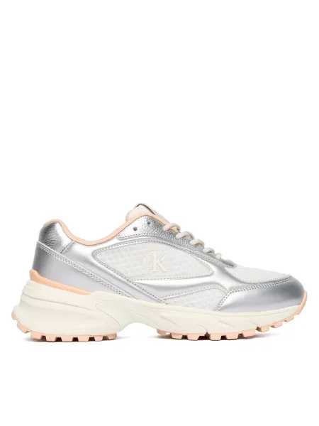 Calvin Klein Sportcipők Hike Runner Lace Up Mesh Mix Met Színes fehér