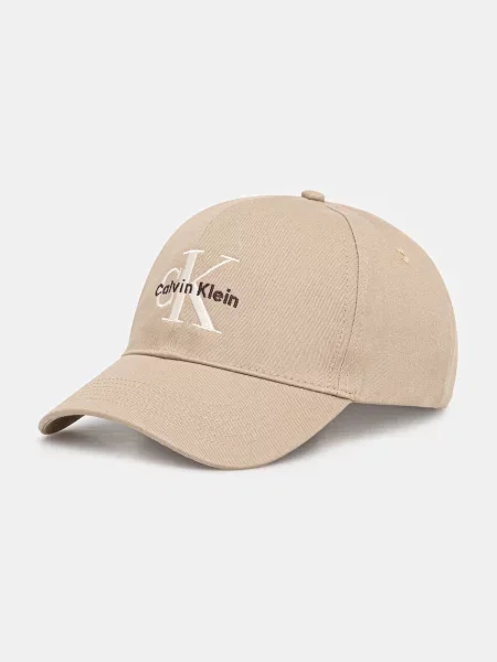 Calvin Klein Šiltovka Monologo Embroidery Baseball Cap béžová