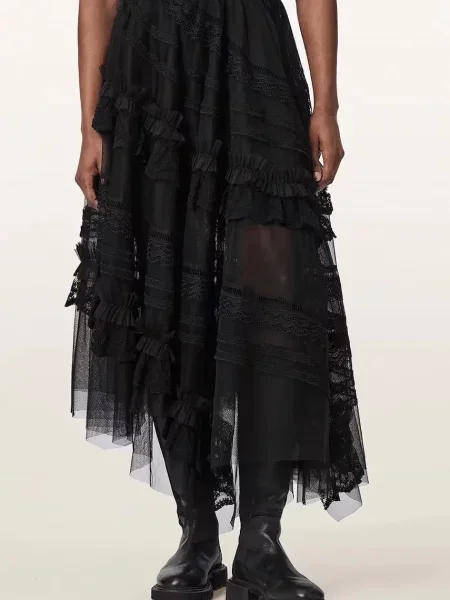 AllSaints De tul fustă Jen negru