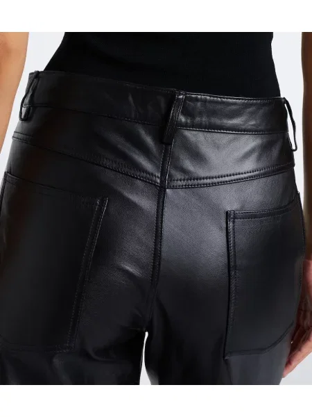 Pantaloni Nili Lotan din piele negru