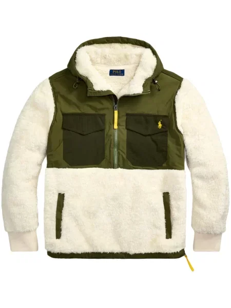 Флийс карирана шапка с козирки Polo Ralph Lauren с принт зелено