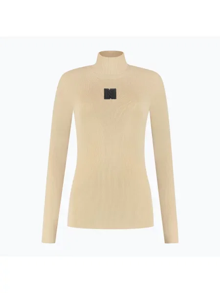 Dámský svetr Nikkie Jolie Ski Turtle Neck pebble béžový