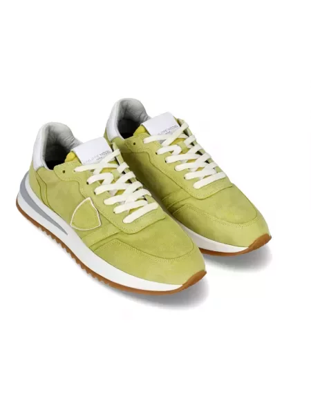 Buty do biegania Philippe Model zamszowe do biegania żółte