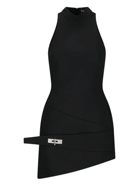 Mała sukienka mini David Koma asymetryczna garniturowa czarna