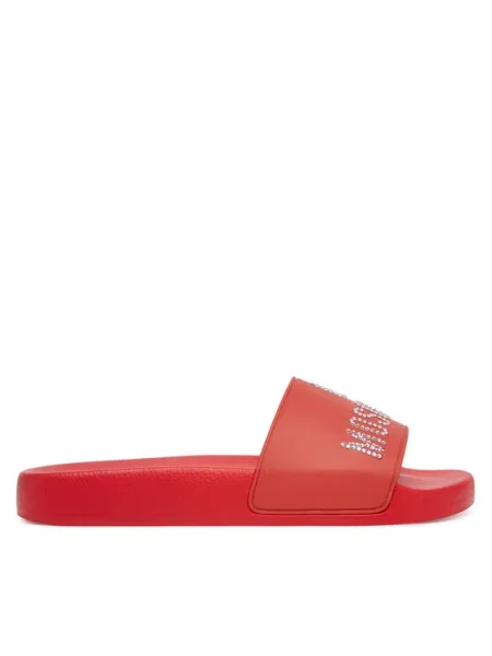 LOVE MOSCHINO Šľapky červená
