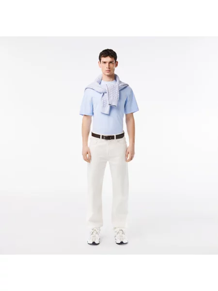 Lacoste Pasek Ze Skóry Ziarnistej brązowy