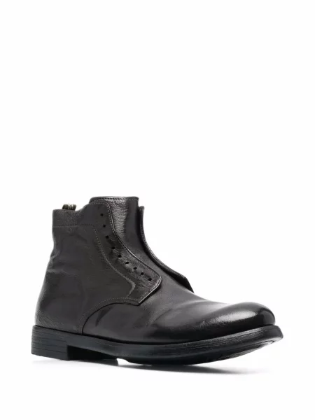 Кожени slip-on боти Officine Creative кафяво