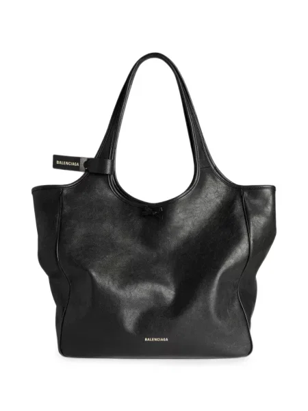 Geantă shopper Balenciaga cu funde negru