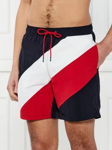 Férfi Tommy Hilfiger hosszú zsinóros Diag fürdőruha On desert sky. Méret: M kék