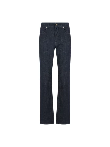 Jeansy straight leg Slowear niebieskie