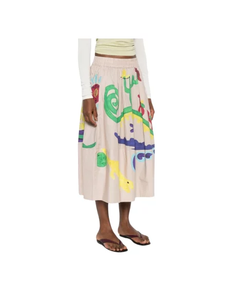 Spódnica midi Talking Walls w kształcie litery A