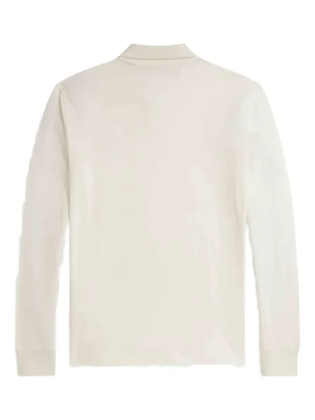 Lung tricou polo Ralph Lauren Collection cu broderie alb
