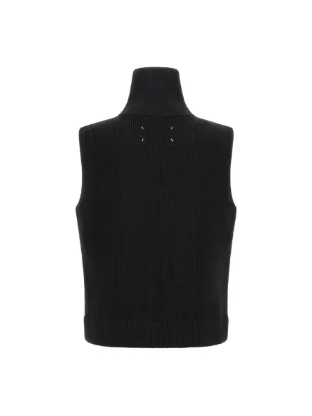 Dzianinowa kamizelka Maison Margiela czarna