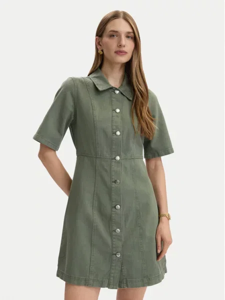 Vero Moda Φόρεμα τζιν Daisy πράσινο