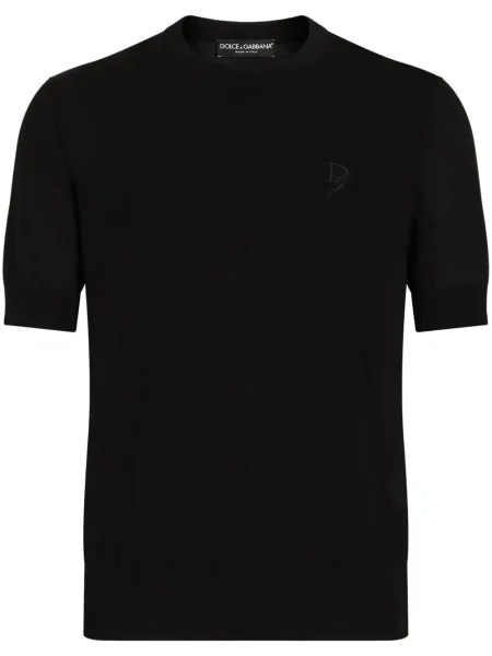 Tricou Dolce & Gabbana cu broderie negru