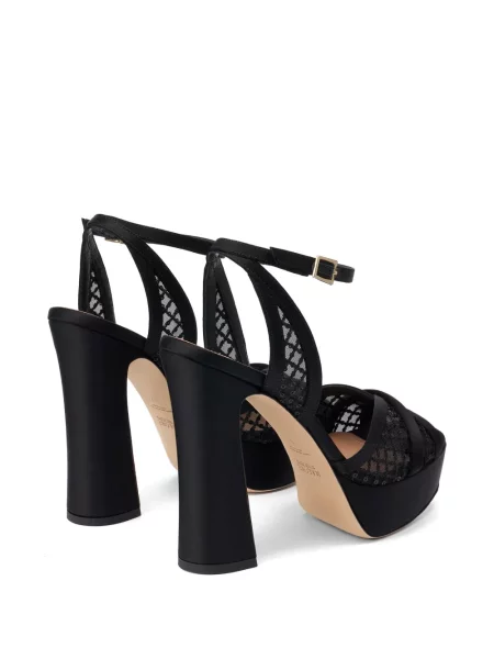 Мрежести сандали Malone Souliers с пайети черно