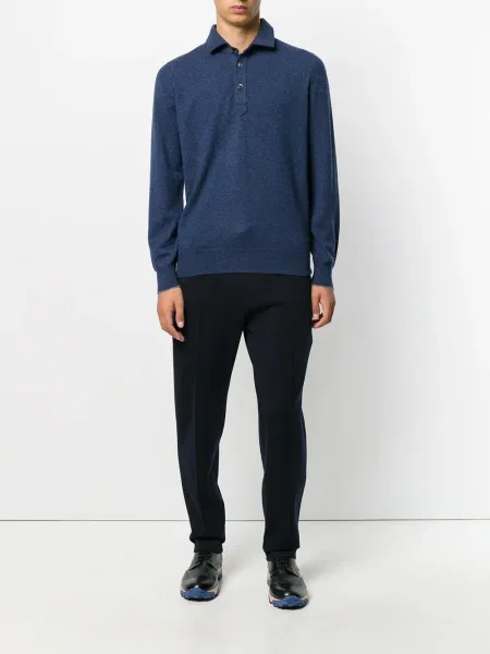 Pantaloni Brunello Cucinelli alergare cu cordon albastru