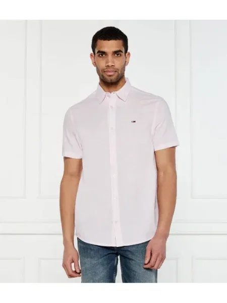 Tommy Jeans Cămașă | cu adaos de in roz