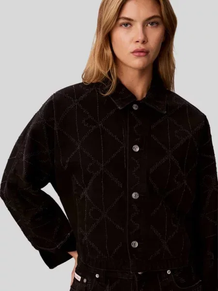 Kurtka o kroju relaxed fit z czystej bawełny model DOLEMAN' Calvin Klein Jeans czarna