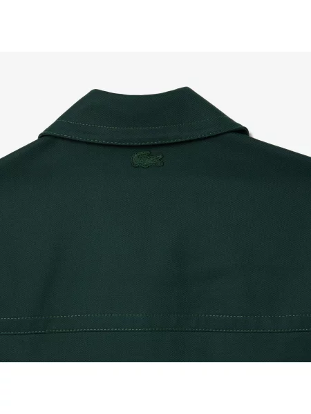 Lacoste Ciemnozielona Kurtka O Luźnym Kroju zielony