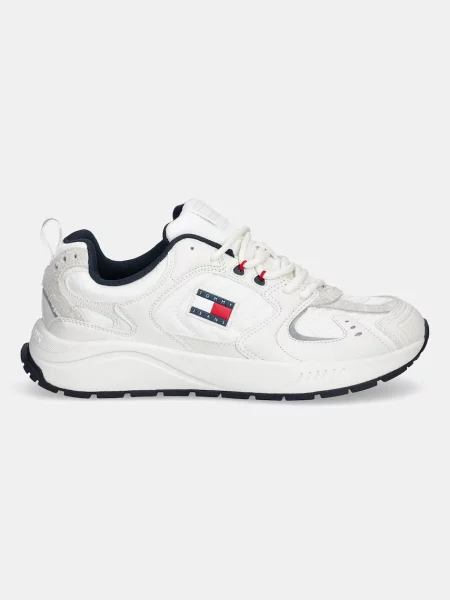 Tommy Jeans Sneakersy Tjm Runner Écru biela