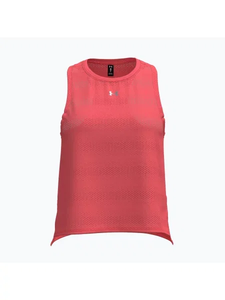 Дамска тениска за бягане Under Armour Velociti Singlet electric tangerine/black/green mode черно