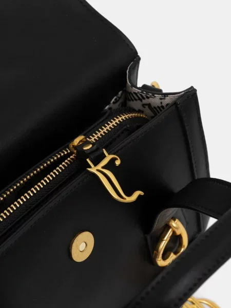 Juicy Couture чанта crossbody дамска от имитация на кожа Lily черно