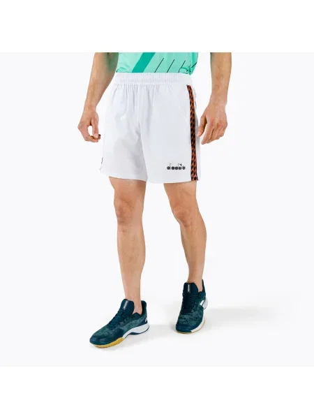 Pantaloni scurți de tenis pentru bărbați Diadora Bermuda Micro alb