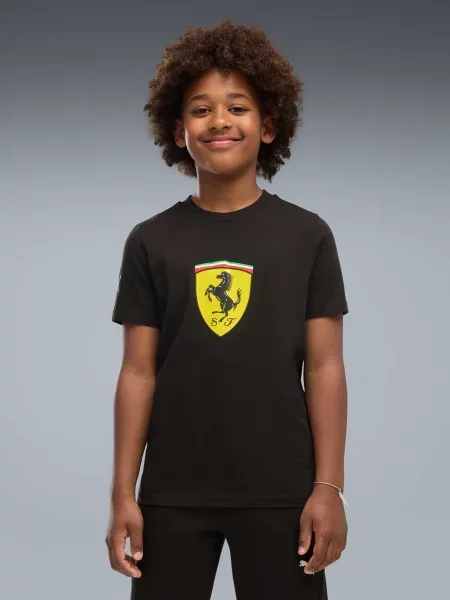 Дитяча Футболка PUMA Ferrari Kids Shield Tee комбінований верх чорний