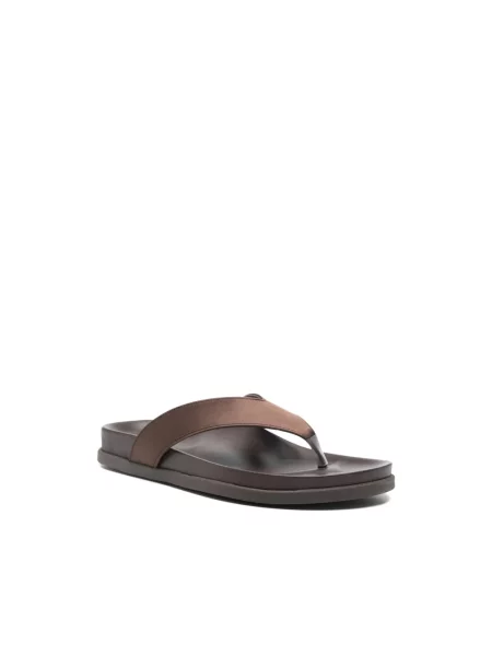 Satynowe klapki Ancient Greek Sandals brązowe