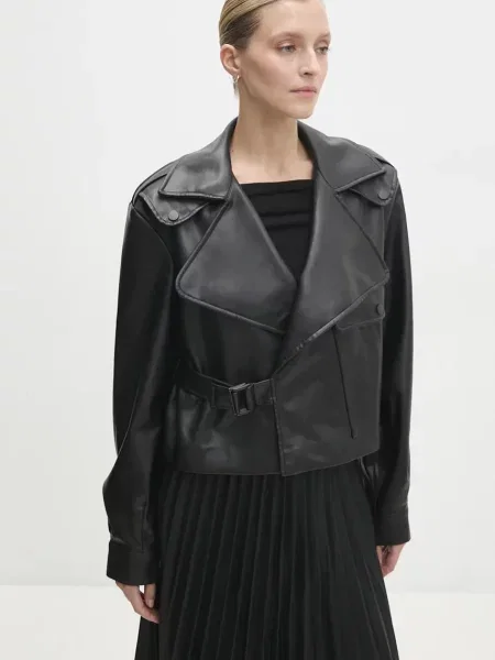 Яке Answear Lab преходен модел с уголемена кройка черно