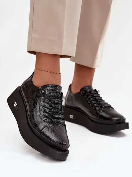 Pantofi Artiker din piele negru