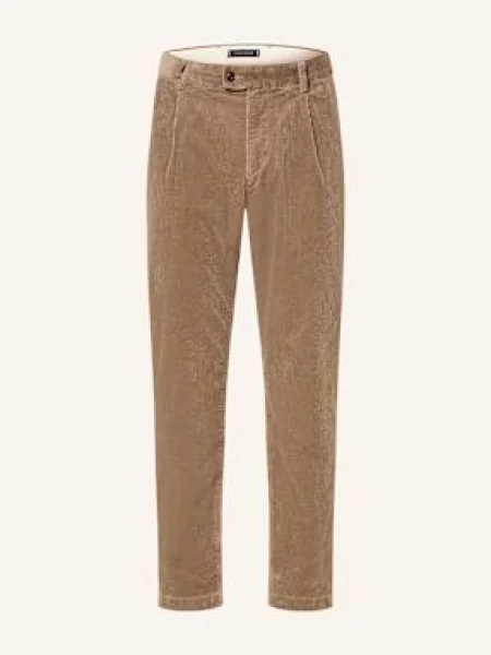 Tommy Hilfiger Chinosy Ze Sztruksu Harlem Relaxed Tapered Fit beige beżowe