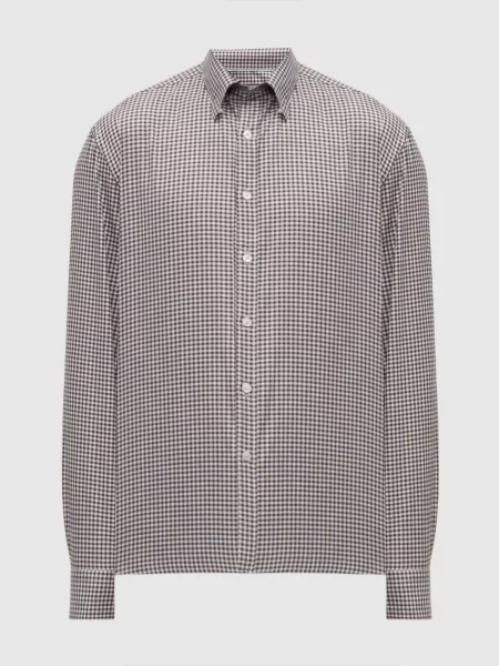 Сорочка в клітинку Canali коричнева