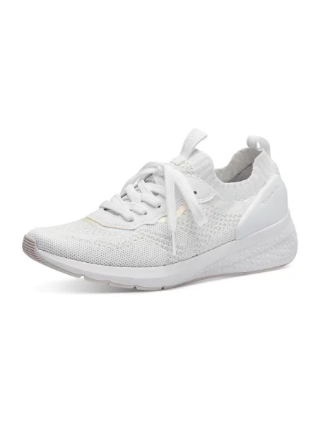 Sneakersy Tamaris sznurowane białe