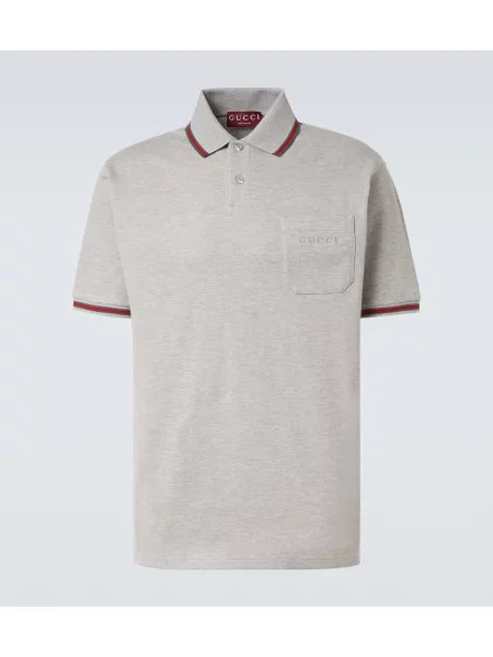 Polo Gucci cu dungi gri