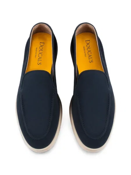 Pantofi loafer Doucal's din piele de căprioară albastru