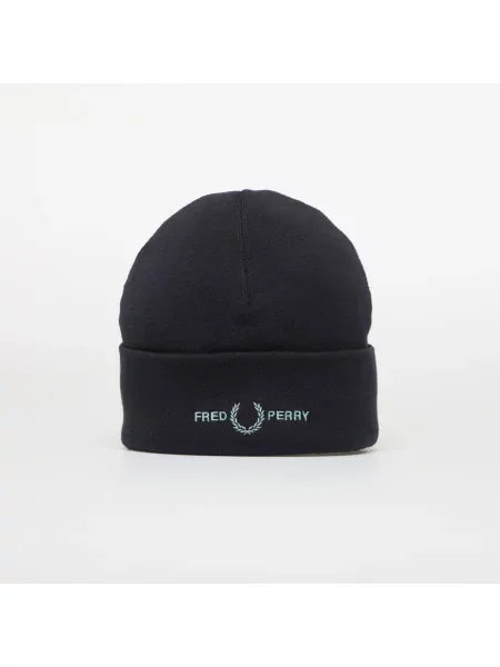 Șapcă FRED PERRY Graphic FLP Beanie Navy/Silver Blue Universal albastru