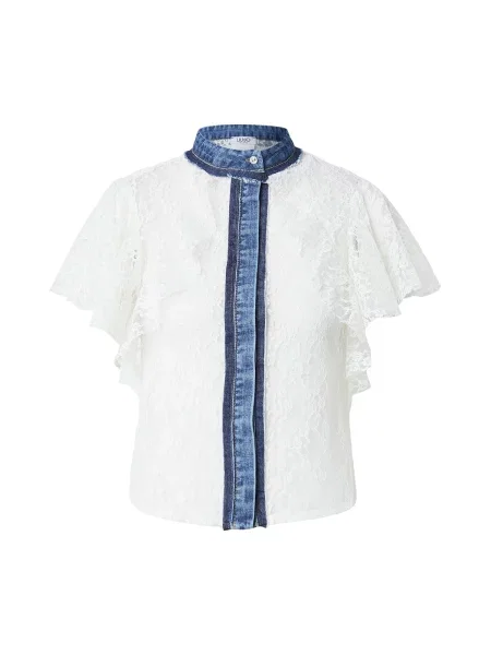 Liu Jo Bluză albastru denim alb