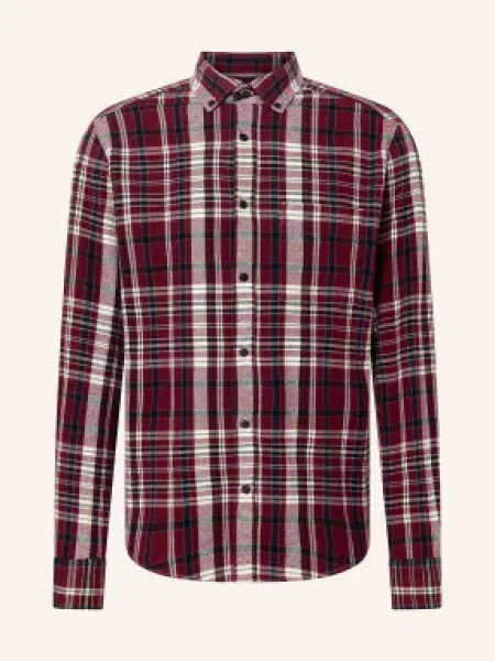 Joop! Jeans Koszula Flanelowa Hali O Kroju Regular Fit rot biała