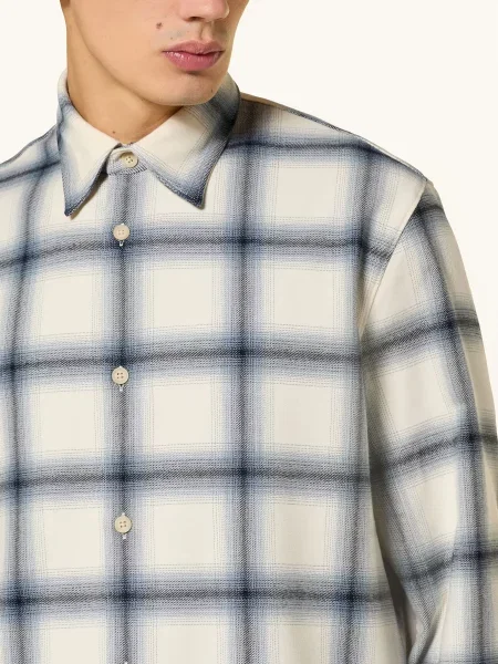 Drykorn Flanelová Košile Gaunt Comfort Fit krémová / tmavě / tmavě modrá