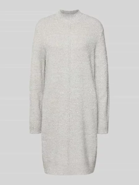 Sukienka z dzianiny ze stójką Christian Berg Woman srebrna