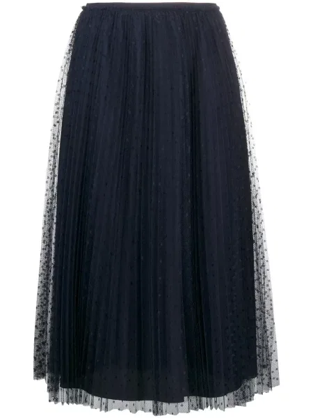 Fustă midi Red Valentino până la genunchi evazată roșu