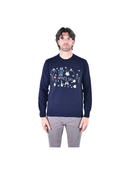 Sweter Mc2 Saint Barth z kaszmiru niebieski
