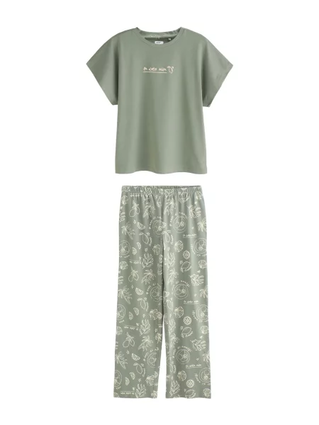 Next Pijama fildeş / deschis verde