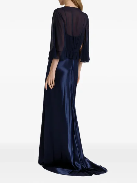 Sukienka Alberta Ferretti dzwony garniturowa niebieska